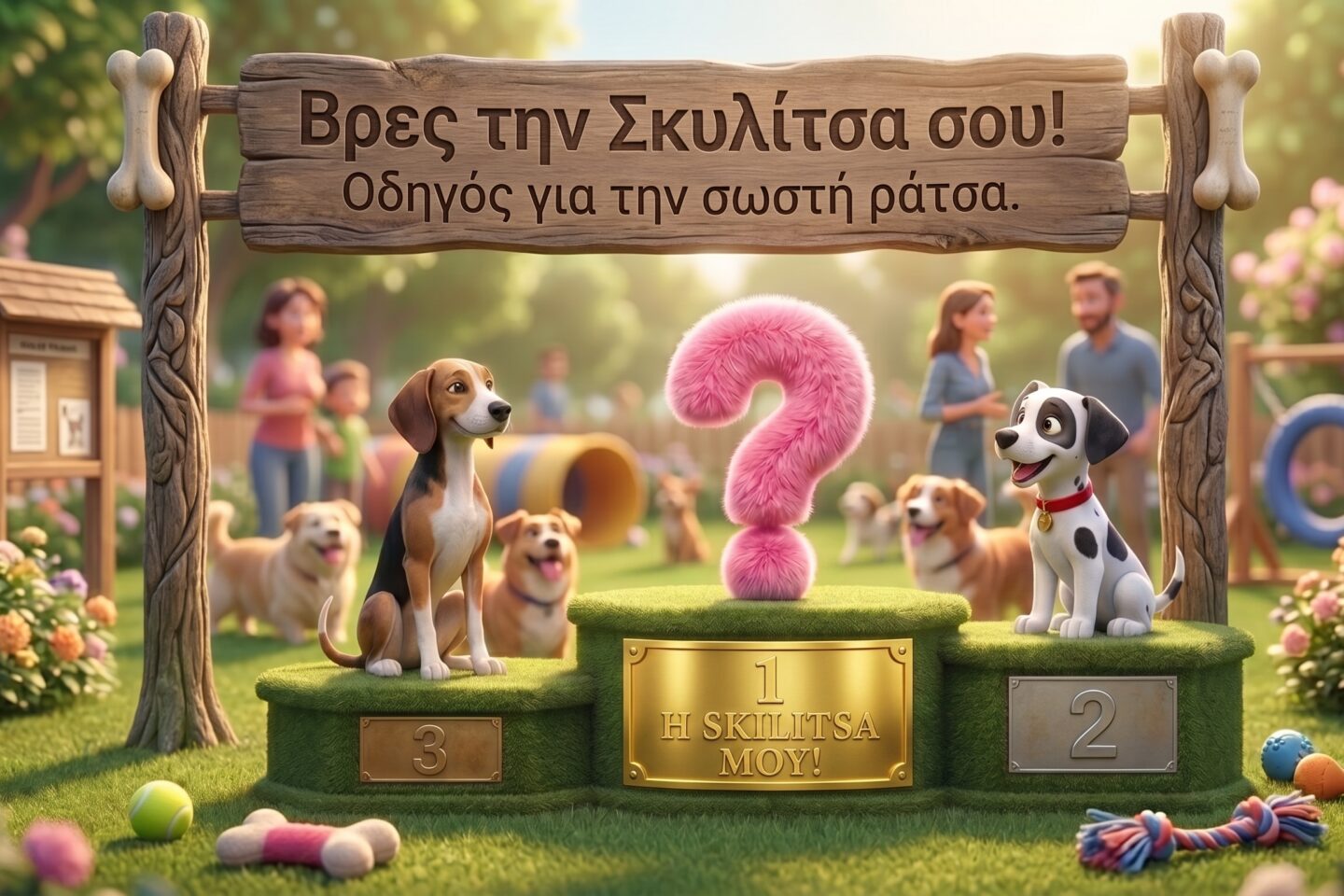 choose your dog breed Banner With Dogs επιλογή ράτσας σκυλίτσας σκιλιτσας