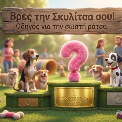 Choose Your Dog Breed Banner With Dogs Επιλογή Ράτσας Σκυλίτσας Σκιλιτσας