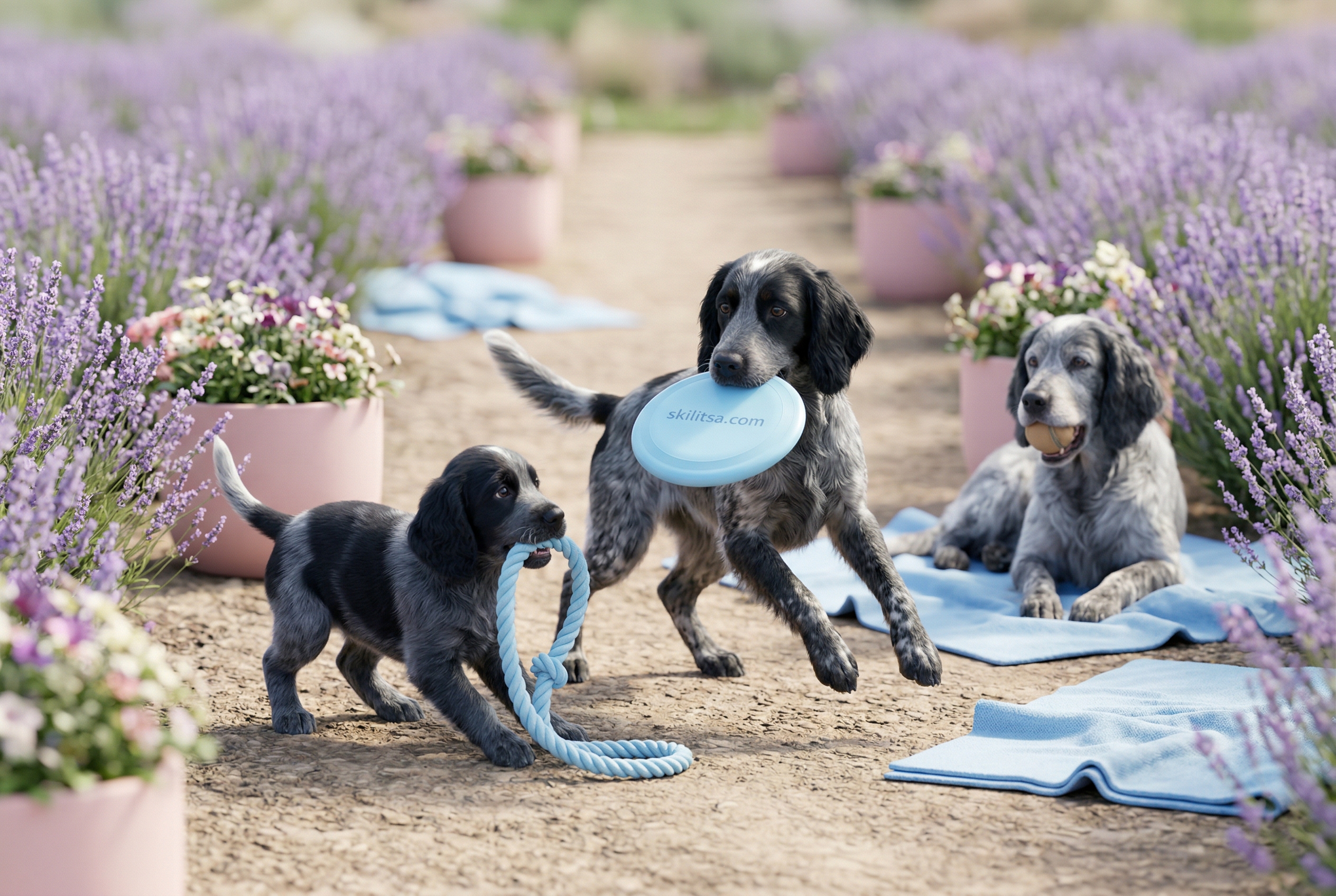 Blue Picardy Spaniel Portrait