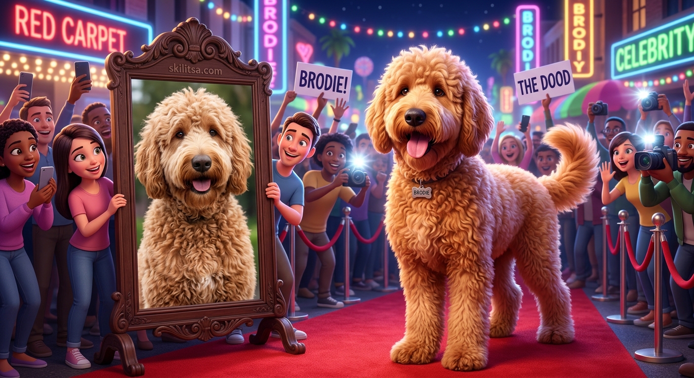 Ο Μπρόντι (Γκόλντεν Ριτρίβερ, Κανίς) Με Γυαλιά Ηλίου