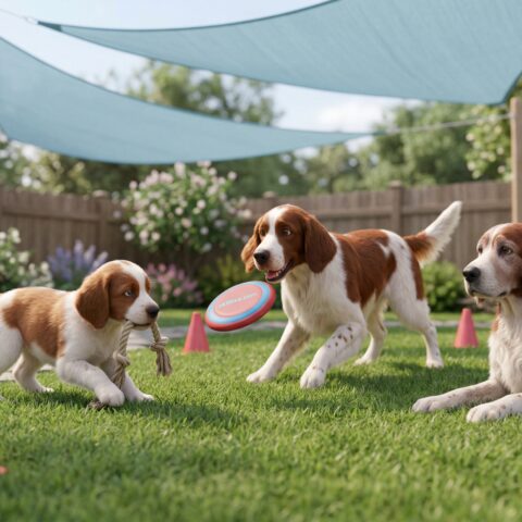 Irish Red and White Setter portrait
