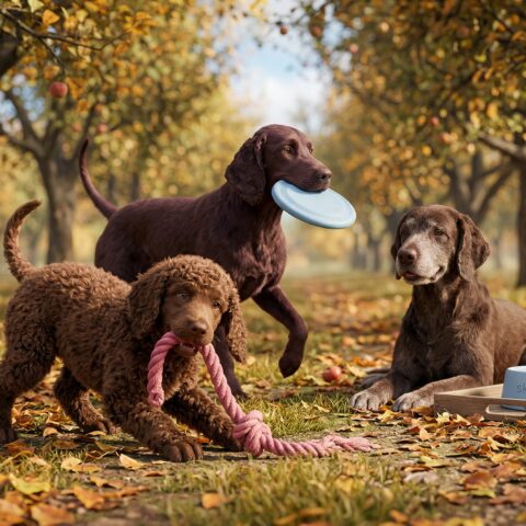 Irish Water Spaniel portrait