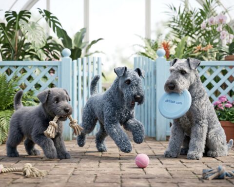 Kerry Blue Terrier portrait