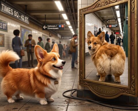 Maxine The Fluffy Corgi Hero Mirror V5