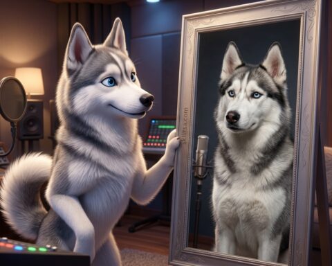 Mishka The Talking Husky Hero Mirror V5