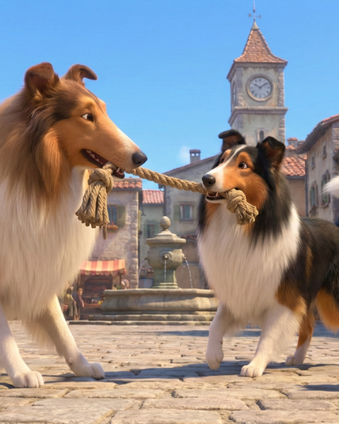 μακρύ Rough Collie τρίχωμα, ποιμενικός, ήρεμος, ευφυής, αφοσιωμένος