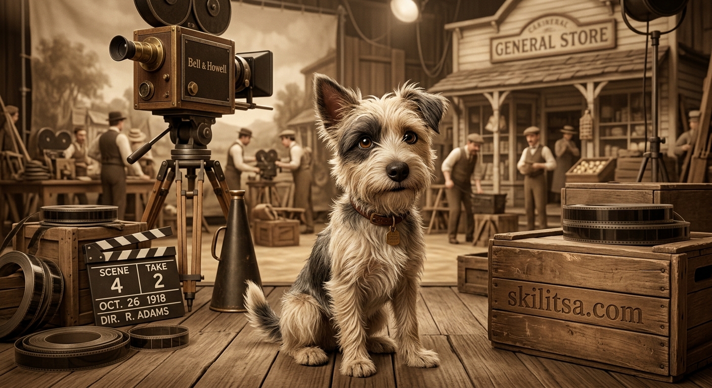 Ο Σκράπς (Κερν Τεριέ, Τζακ Ράσελ Τεριέ) Δίπλα Στον Τσάρλι Τσάπλιν